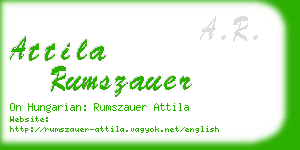 attila rumszauer business card